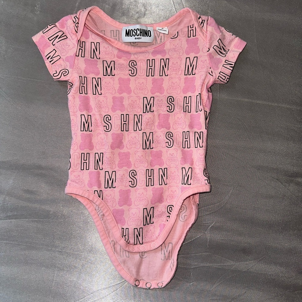 Moschino Pink Graphic Kids One Piece